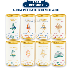 Pate Lon Alpha Pet 400g Cá Biển, Ức Gà, Bò Bít Tết Cùng Cà Rốt, Khoai Tây, Nha Đam