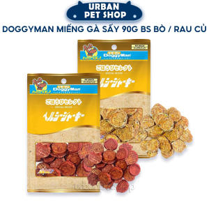 DoggyMan Miếng Gà Sấy 90g Bổ Sung Thịt Bò, Rau Củ, Snack Giàu Đạm & Vitamin
