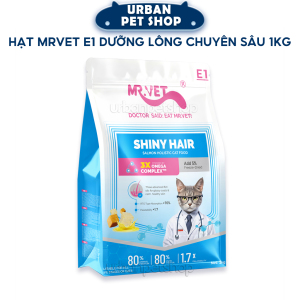 Hạt MRVET E1 Dưỡng Lông Chuyên Sâu Cho Mèo Mọi Lứa Tuổi 1kg 