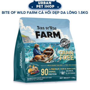 Bite Of Wild Farm Hạt Cao Cấp Vị Cá Hồi Hoang Dã Đẹp Da Lông Cho Mèo Grain Free 1.5kg