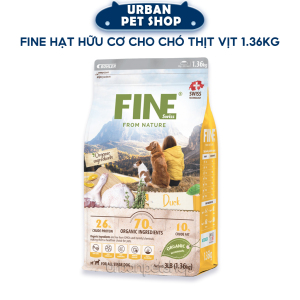 FINE Duck Thức Ăn Hữu Cơ Tự Nhiên Cho Chó Vị Thịt Vịt 3LB (1.36kg)