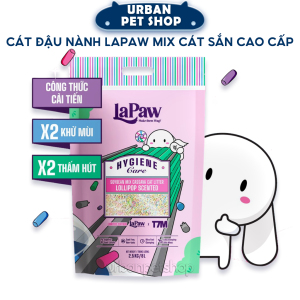 Cát Vệ Sinh Hữu Cơ Đậu Nành LaPaw Lollipop Mix Cát Sắn Cao Cấp (8L / 2.5kg)